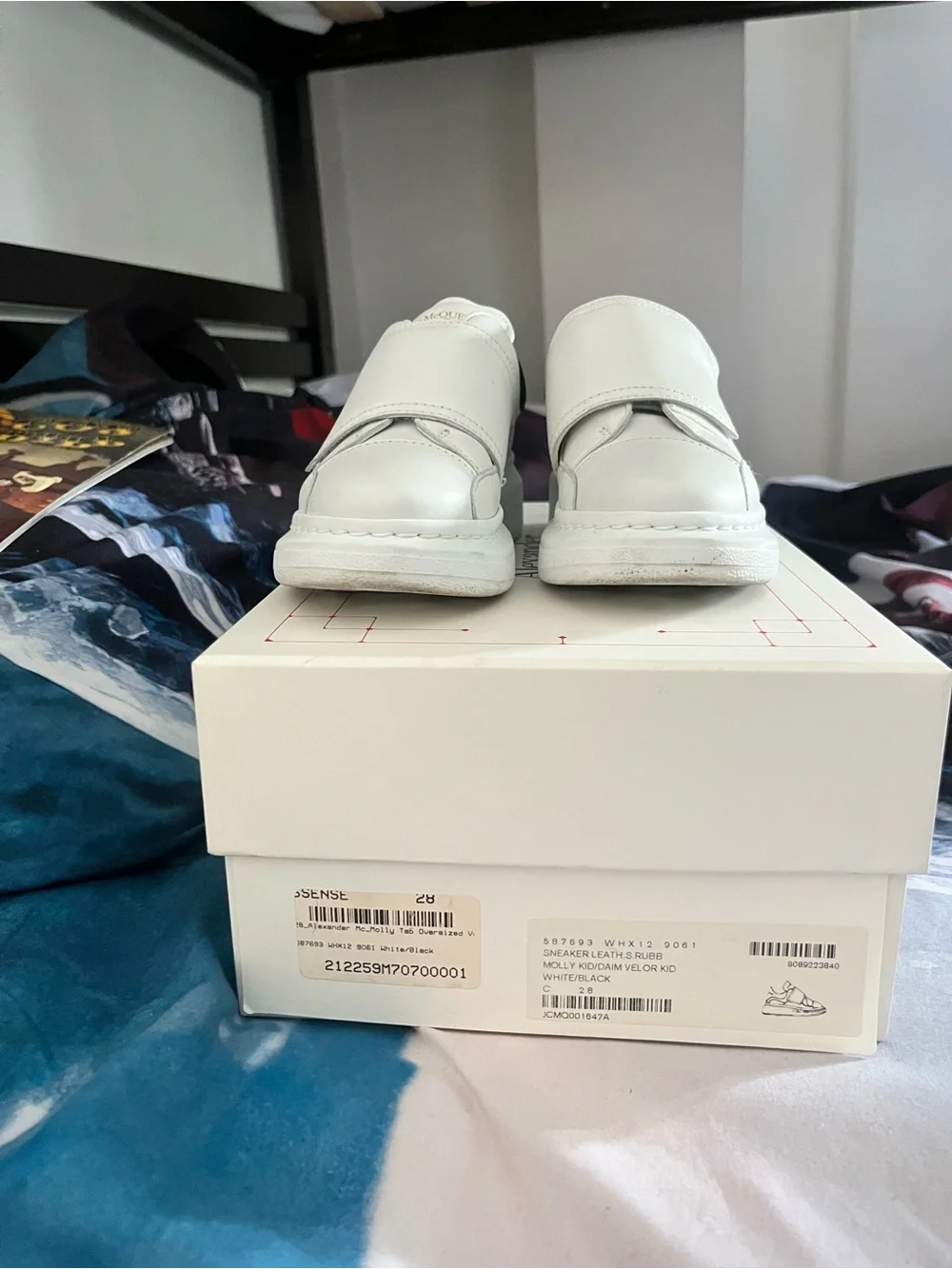Alexander McQueen Cream and Black Branded Shoe Box